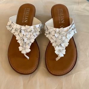 Italian wedge flip flops